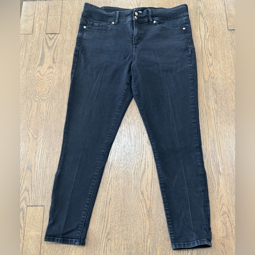 Nine West Womens Size 16 Black Skinny Jeans Stretch Slim Fit Denim Pants